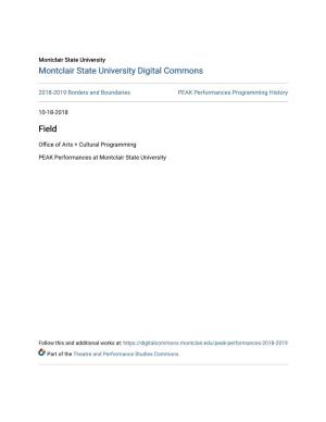Montclair State University Digital Commons Field
