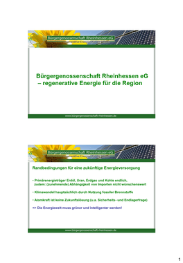 Bürgergenossenschaft Rheinhessen Eg – Regenerative Energie Für Die Region