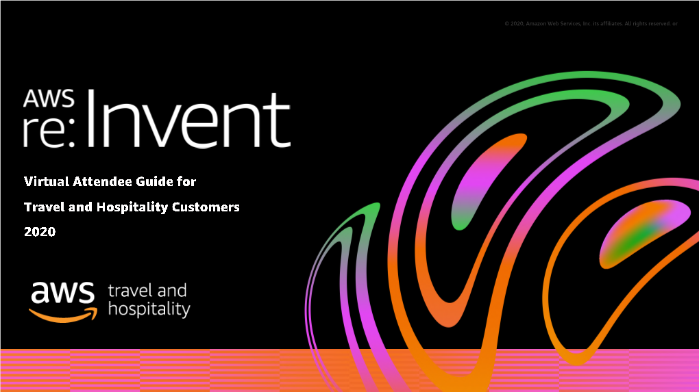 AWS Travel and Hospitality Guide to Re:Invent 2020