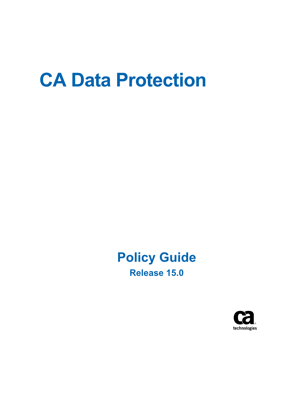 CA Data Protection Policy Guide