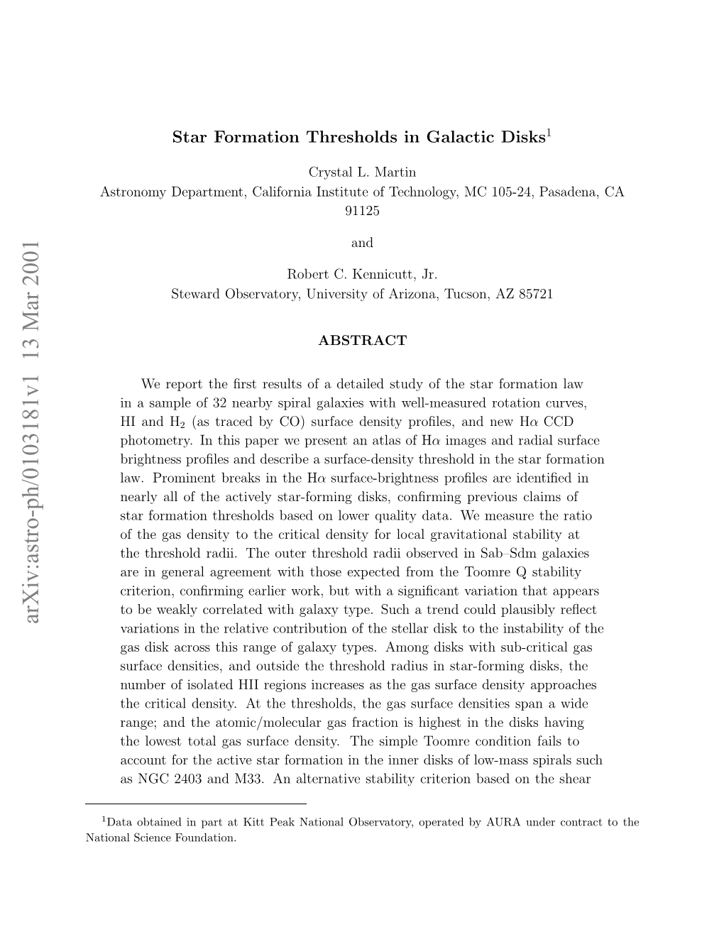 Arxiv:Astro-Ph/0103181V1 13 Mar 2001 Ainlsinefoundation