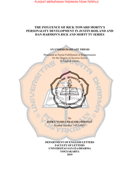 The Influence of Rick Toward Morty's Personality Development in Justin Roiland and Dan Harmon's Rick and Morty Tv Series