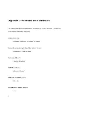 Appendix 1—Reviewers and Contributers