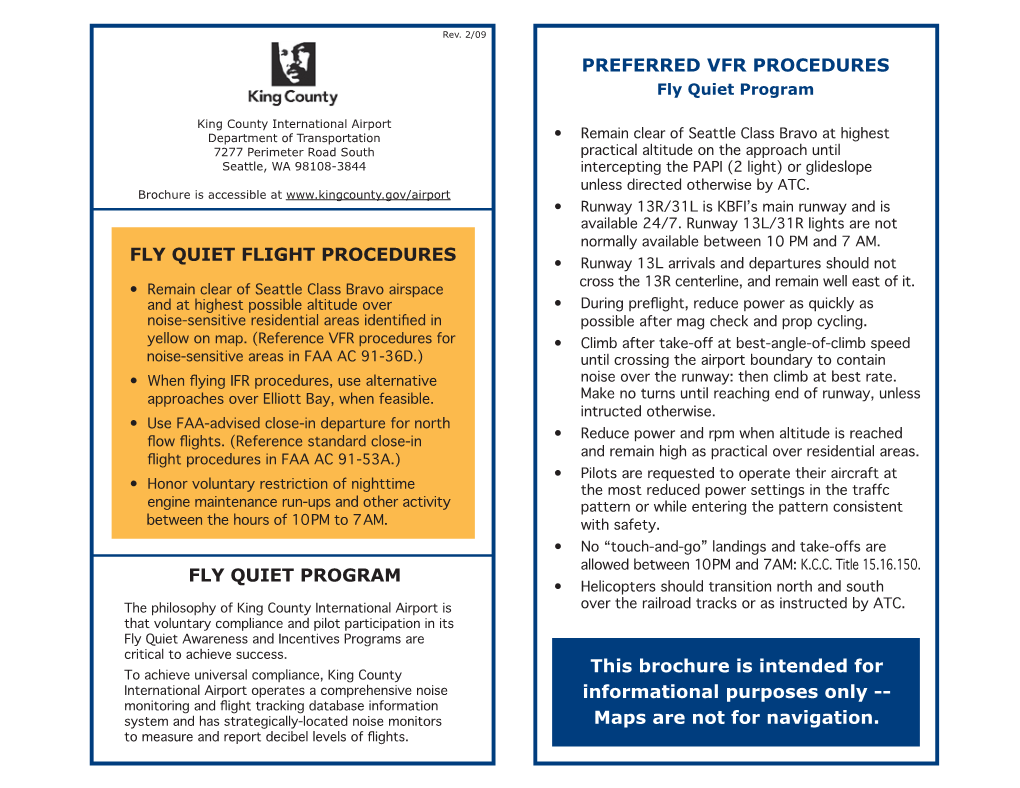 Fly Quiet Flight Procedures Fly Quiet Program