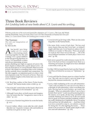 Three Book Reviews (Lindsley).Indd