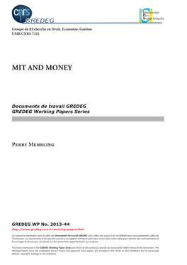 Mit and Money