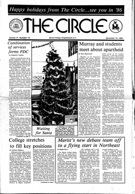 Happy Holidays from the Circle...See You in '86 Murray and Students