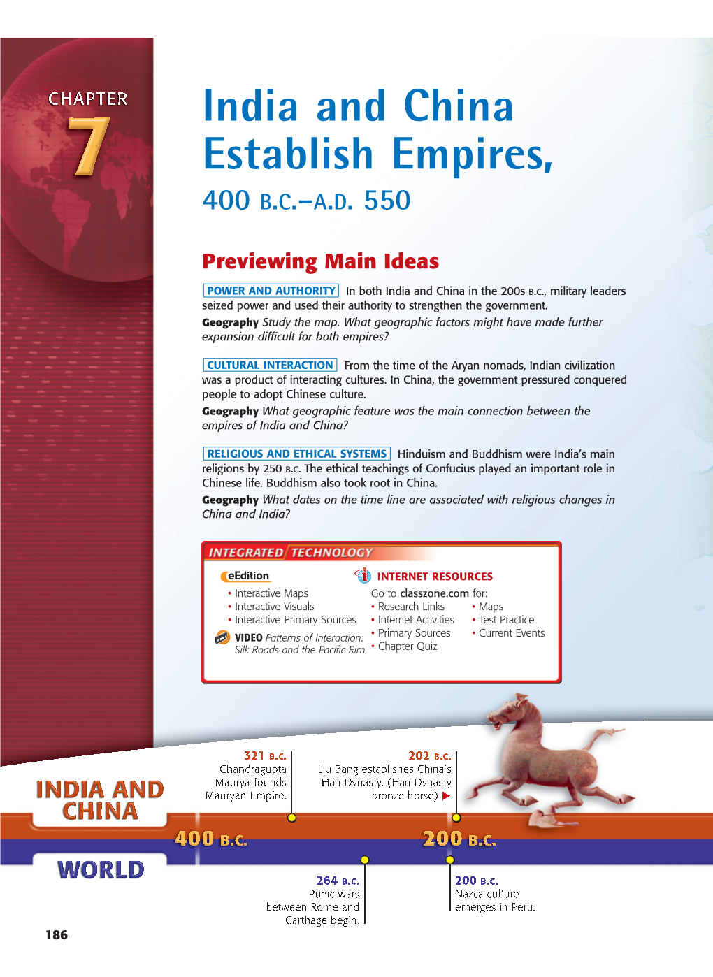 India and China Establish Empires, 400 B.C.–A.D