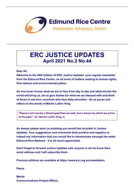 ERC JUSTICE UPDATES April 2021 No.2 No.44