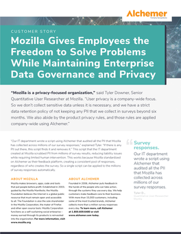 Mozilla Gives Employees the Freedom to Solve Problems While Maintaining Enterprise Data Governance and Privacy