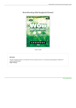 Wow Worship 2014 Songbook (Green) \ CWMVWTIMYDKQ