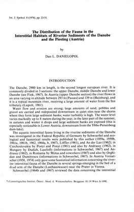 The Distribution of the Fauna in the Interstitial Habitats of Riverine Sediments of the Danube and the Piesting (Austria)