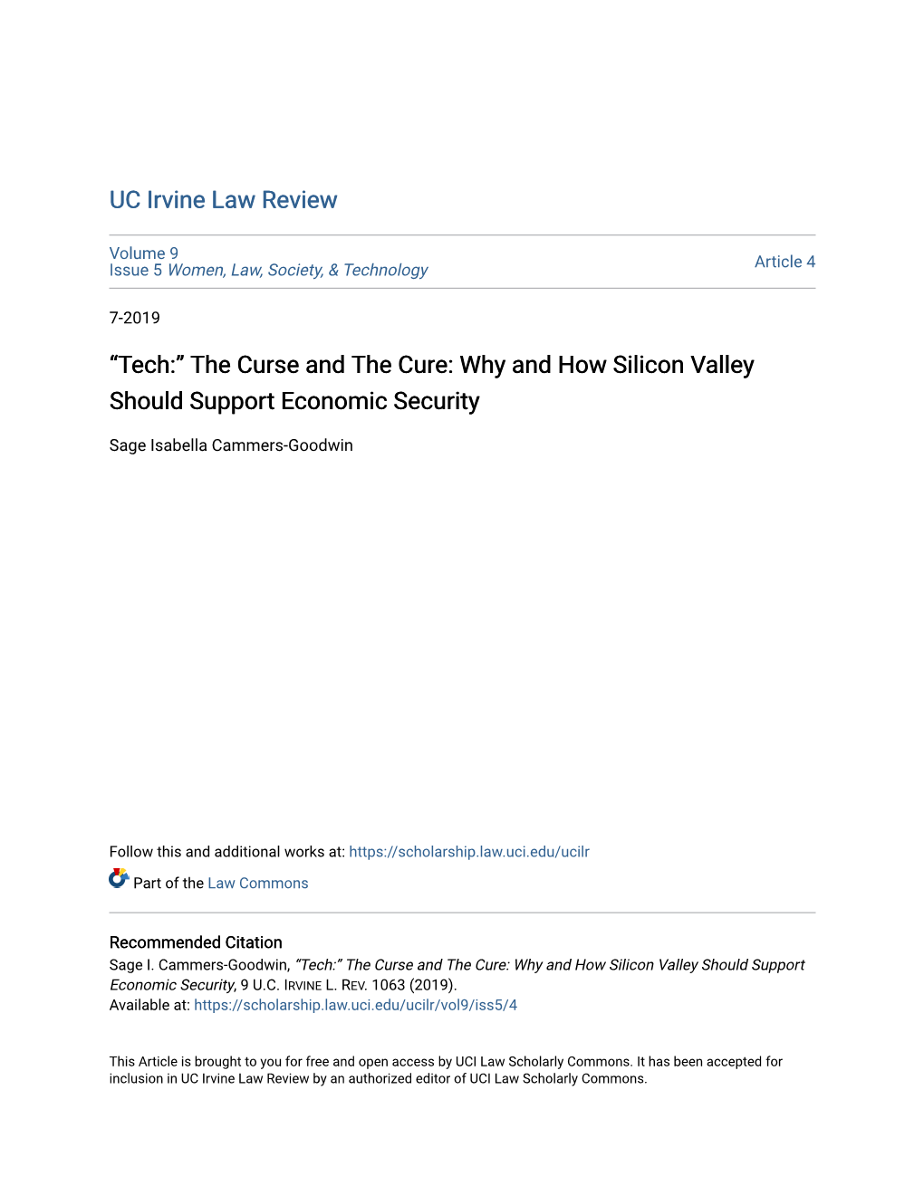 Why and How Silicon Valley Should Support Economic Security