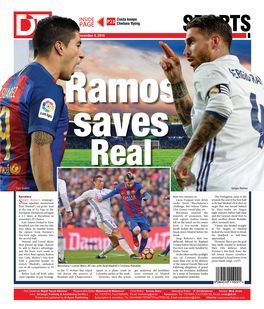 SPORTS 2424 Sunday, December 4, 2016 Ramos Saves Real