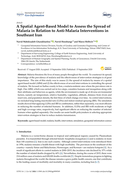 A Spatial Agent-Based Model to Assess the Spread of Malaria in Relation to Anti-Malaria Interventions in Southeast Iran