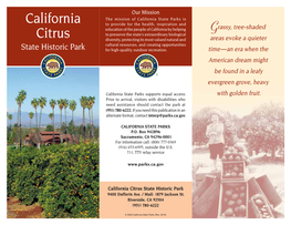 California Citrus State Historic Park 9400 Dufferin Ave