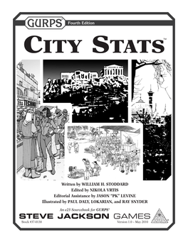 GURPS City Stats a Rabble in Arms