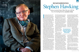 Stephen Hawking Remembered