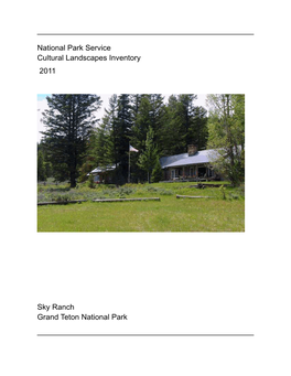 National Park Service Cultural Landscapes Inventory Sky Ranch