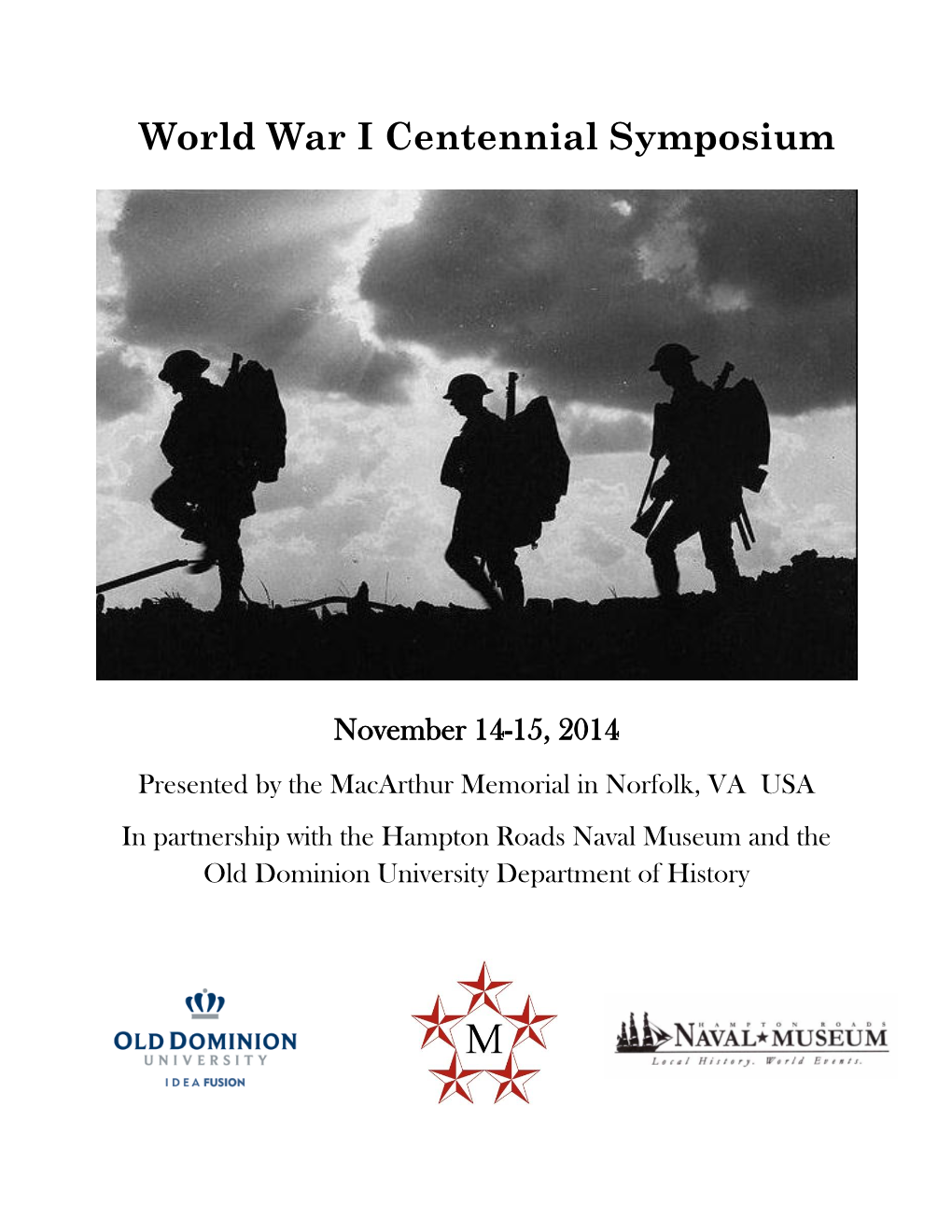 World War I Centennial Symposium