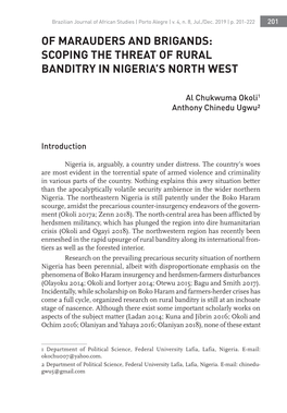 Scoping the Threat of Rural Banditry in Nigeria's North West