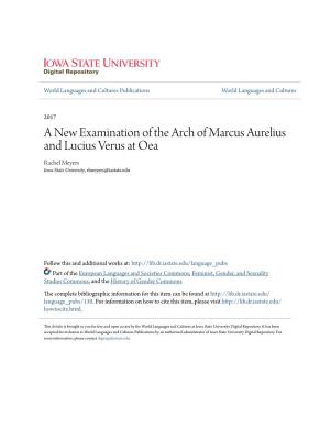 A New Examination of the Arch of Marcus Aurelius and Lucius Verus at Oea Rachel Meyers Iowa State University, Rlmeyers@Iastate.Edu