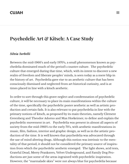 Psychedelic Art & Kitsch: a Case Study
