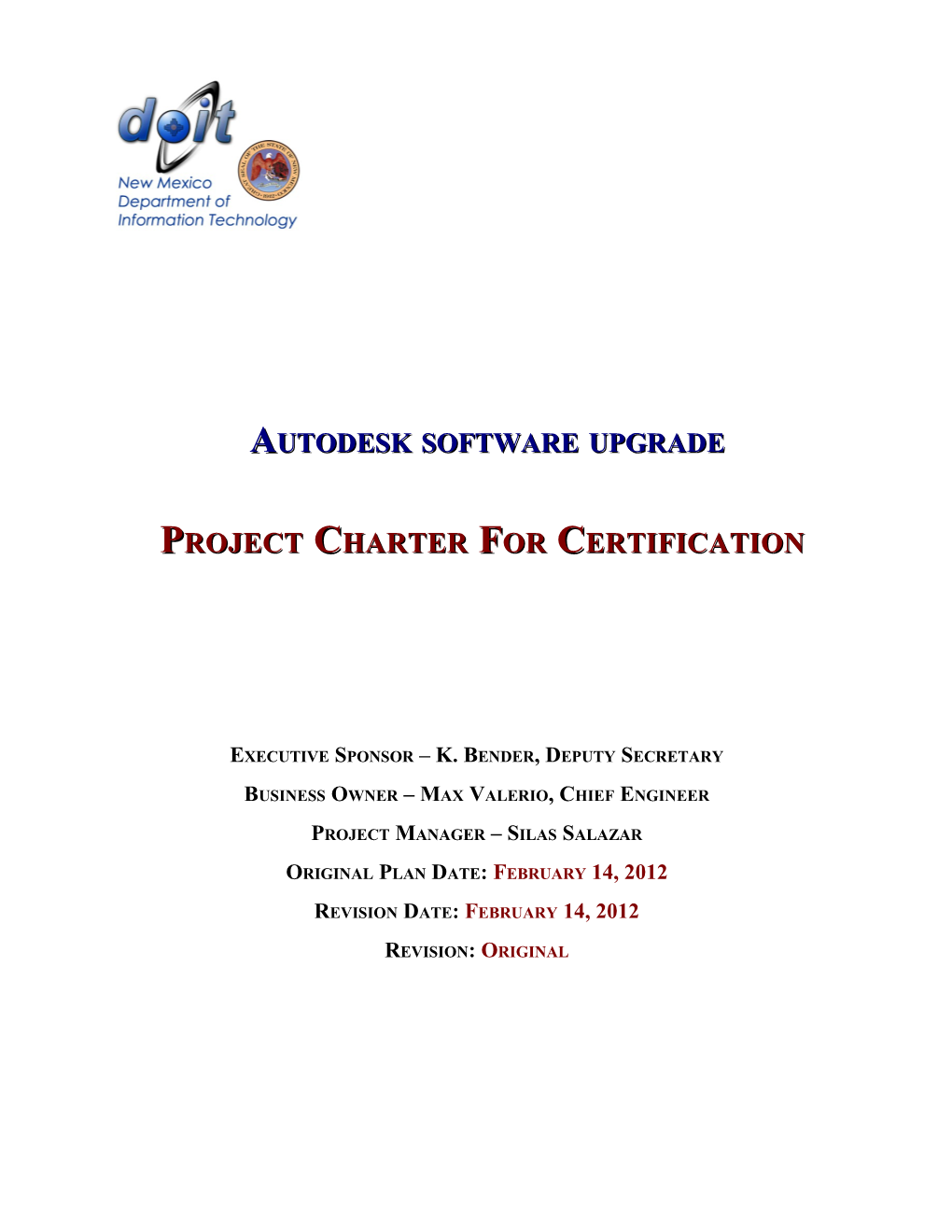 Project Charter for Certification s1