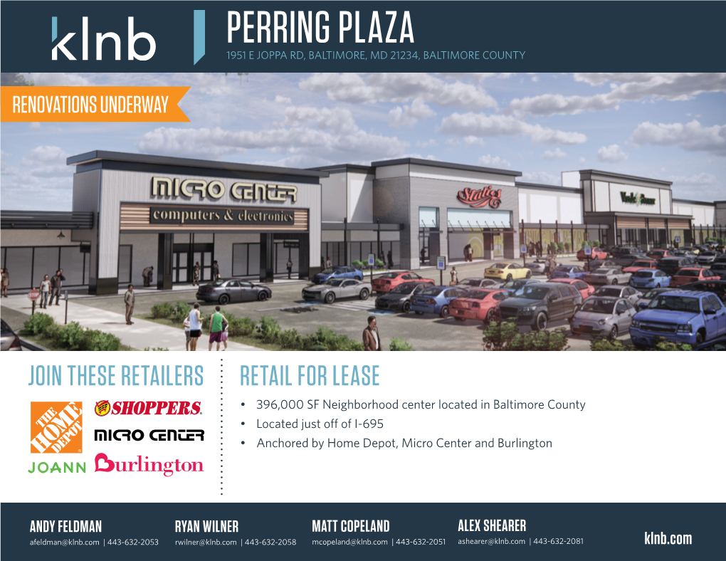 Perring Plaza 1951 E Joppa Rd, Baltimore, Md 21234, Baltimore County