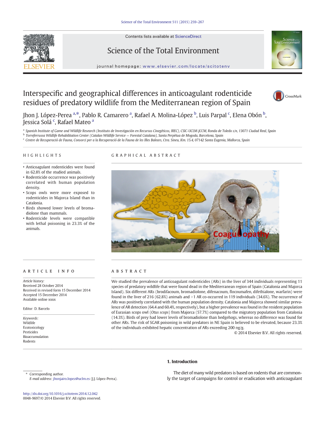 Interspecific and Geographical Differences in Anticoagulant