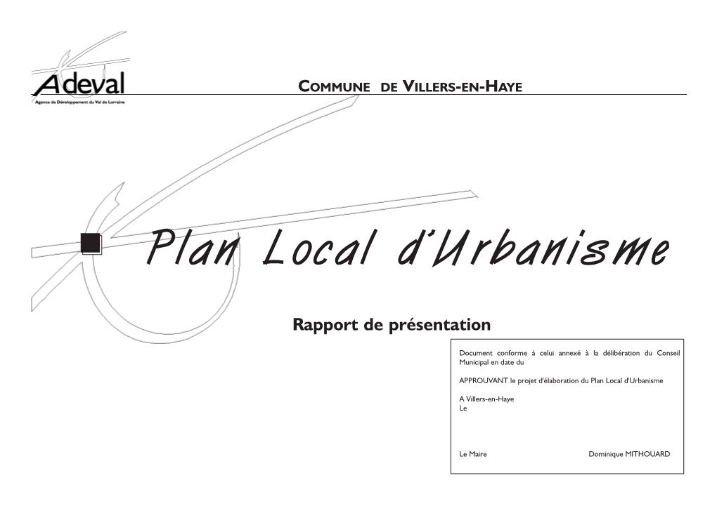 Plan Local D'urbanisme