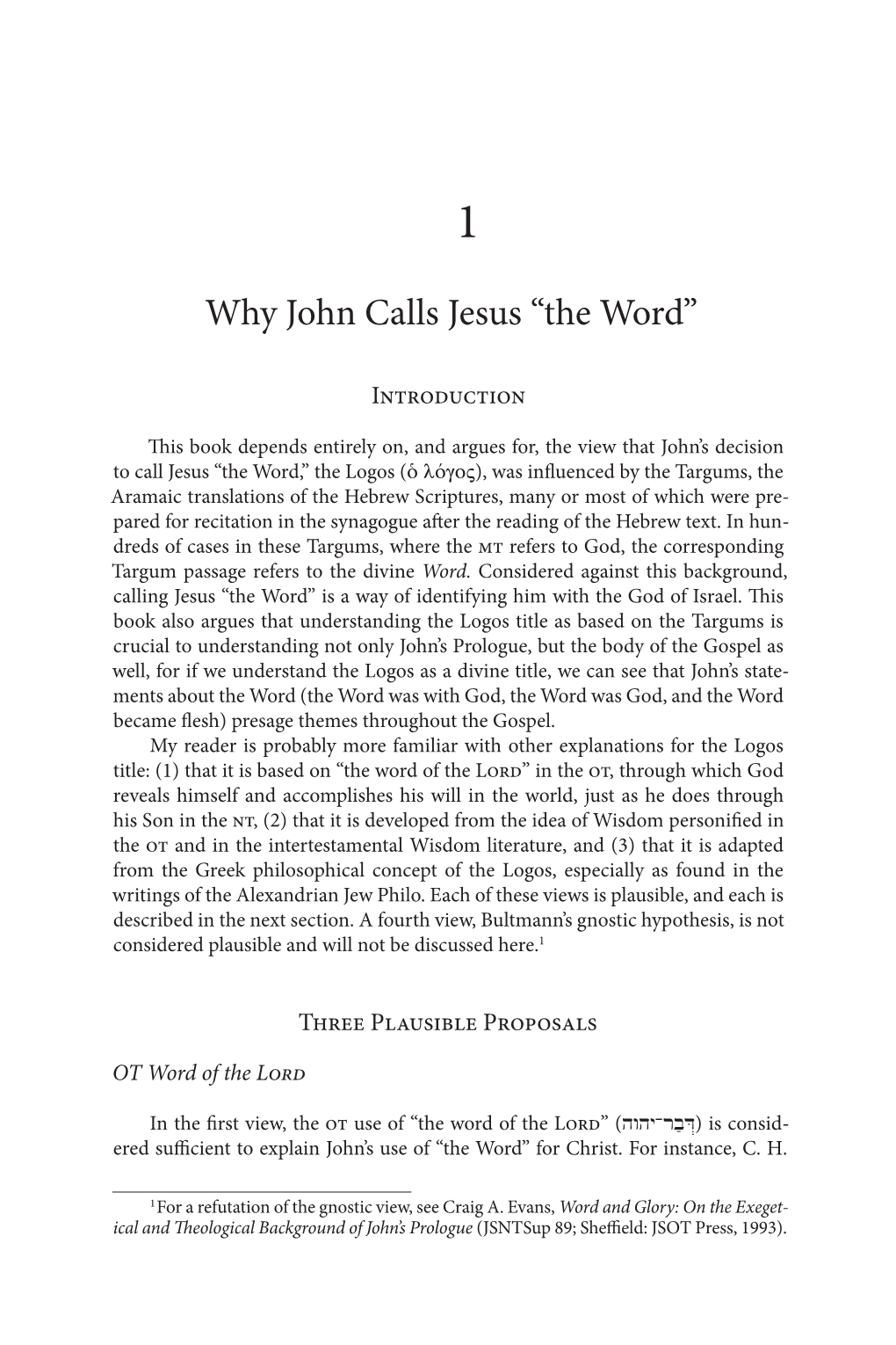 Why John Calls Jesus “The Word”