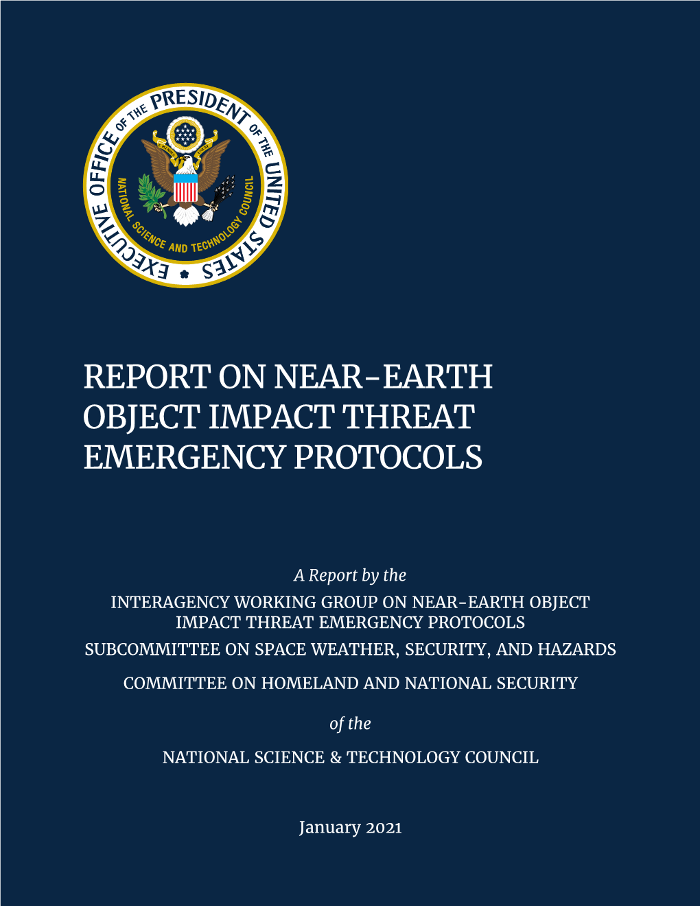 Report on Near-Earth Object Impact Threat Emergency Protocols