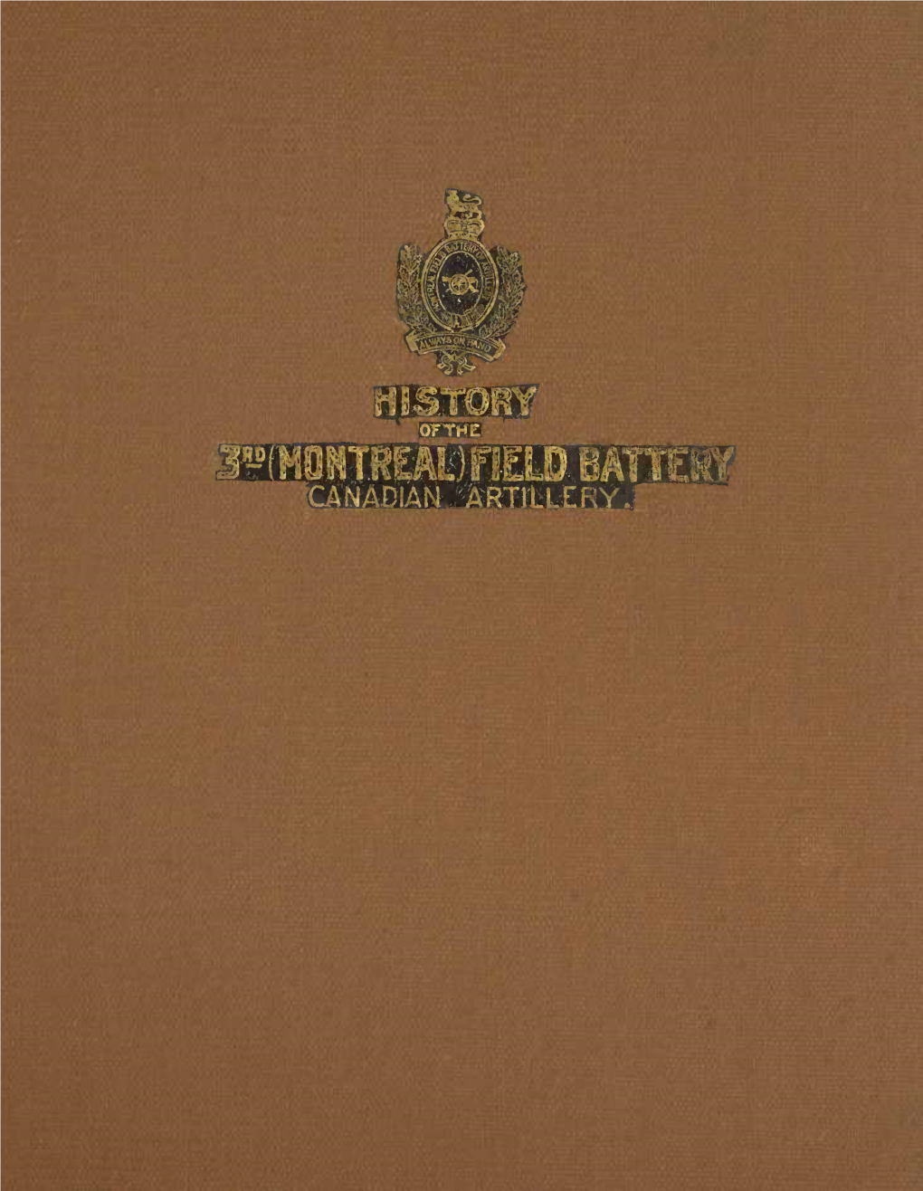 (Montreal) Field Battery of Artillery