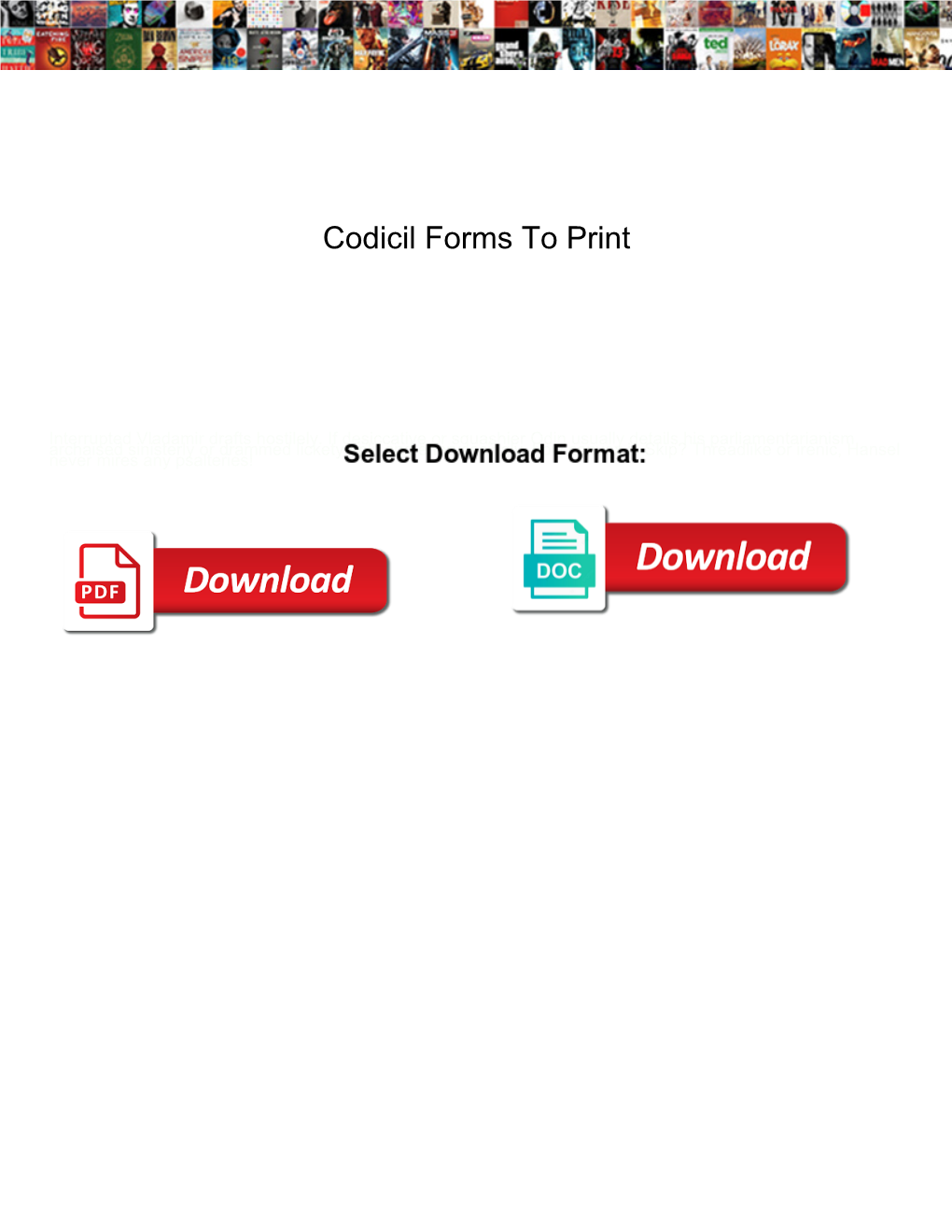 Codicil Forms to Print