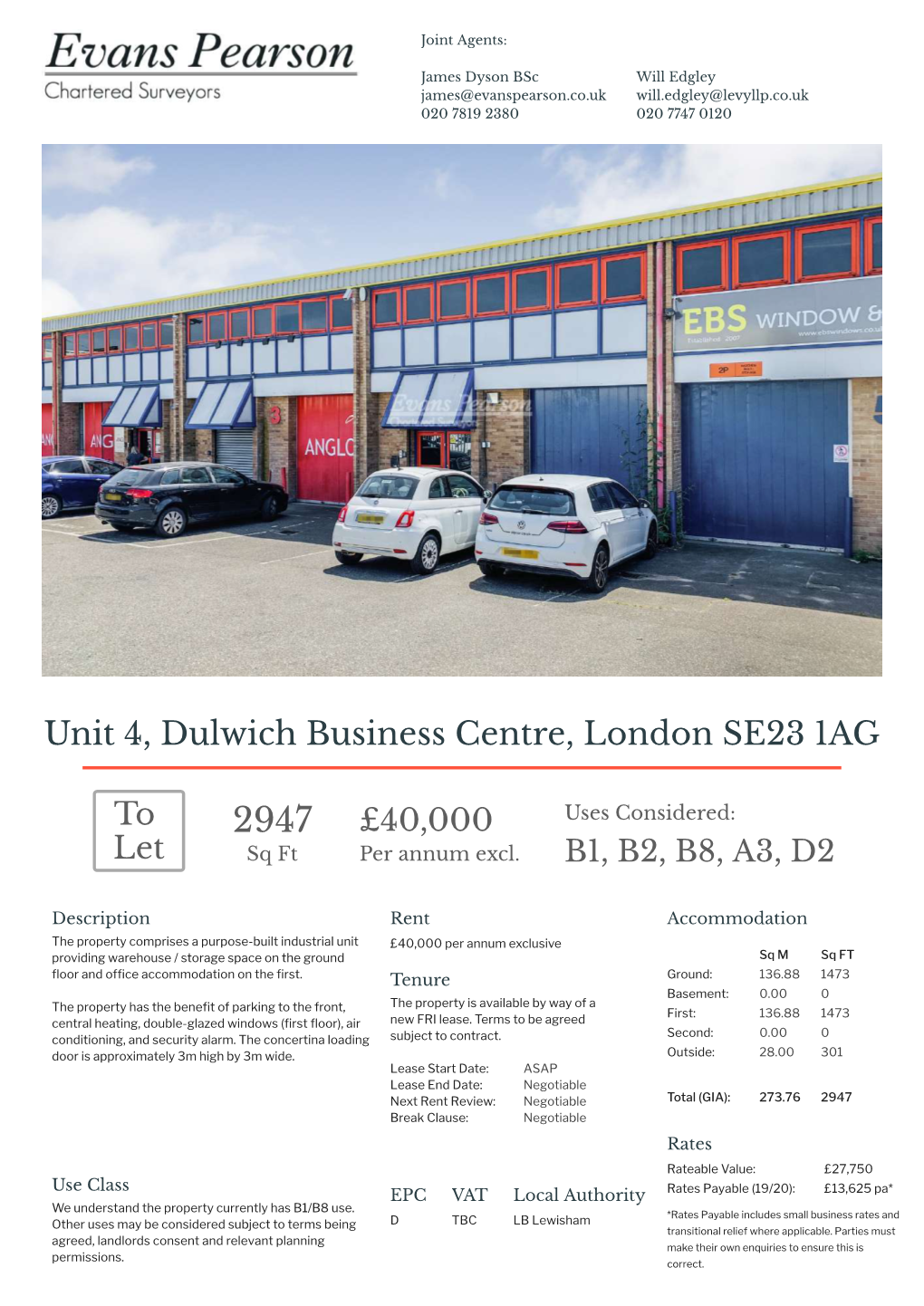 Unit 4, Dulwich Business Centre, London SE23 1AG