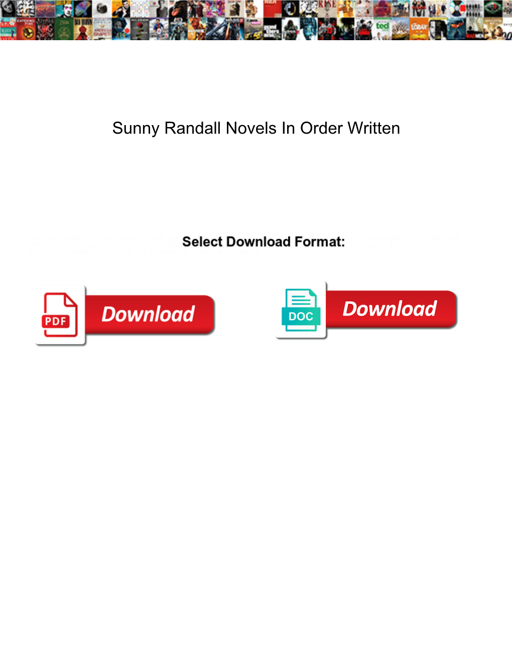 Sunny Randall Novels in Order Written