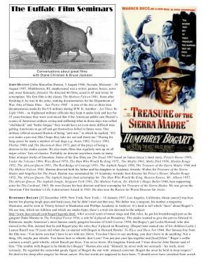 The Treasure of the Sierra Madre 1948 and the Maltese Falcon 1941