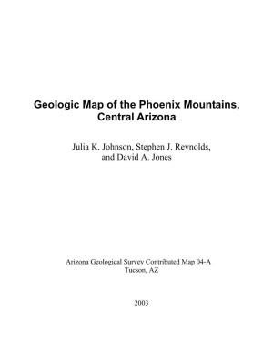 Geologic Map of the Phoenix Mountains, Central Arizona