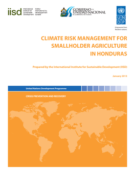 Climate Risk Management for Smallholder Agriculture in Honduras