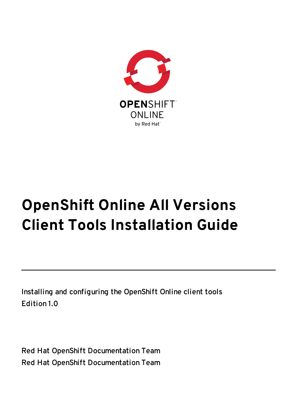 Openshift Online All Versions Client Tools Installation Guide