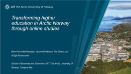 Transforming Higher Education in Arctic Norway Through Online Studies