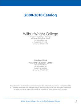 2008-2010 Catalog Wilbur Wright College