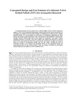 Preparation of Papers for AIAA Technical Conferences