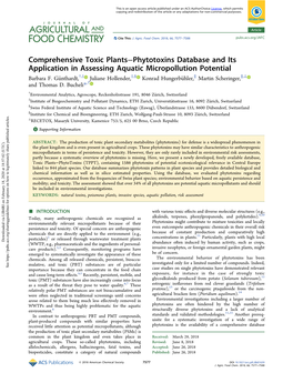 Comprehensive Toxic Plants–Phytotoxins Database and Its