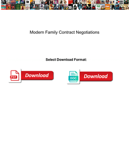 Modern Family Contract Negotiations