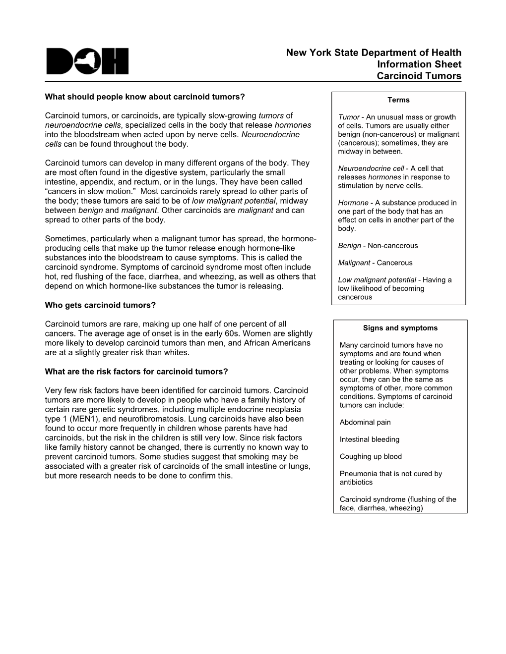 Carcinoid Tumors