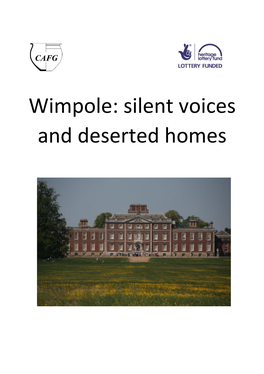 Wimpole: Silent Voices and Deserted Homes