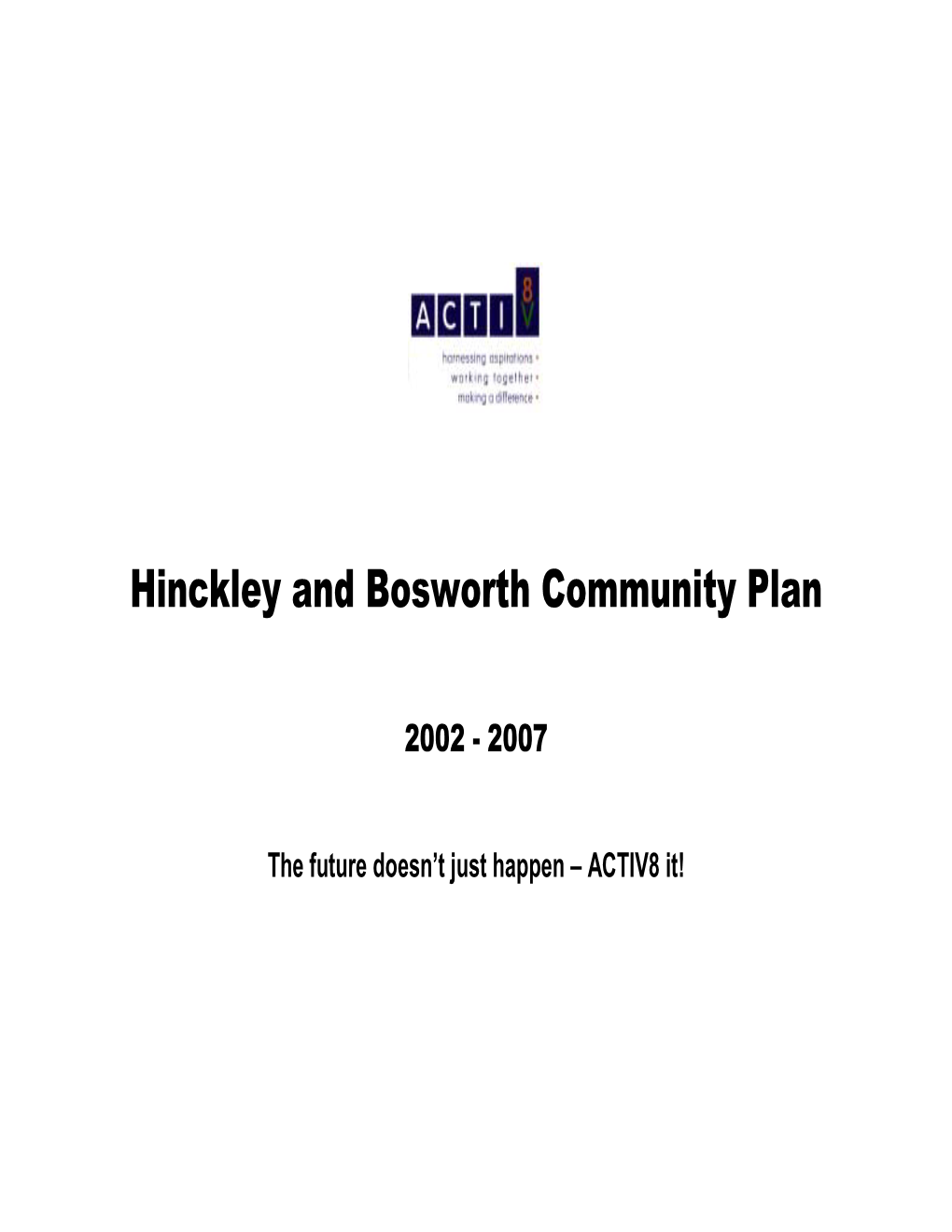 Hinckley and Bosworth Community Plan