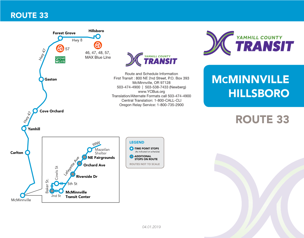 Mcminnville Hillsboro Route 33